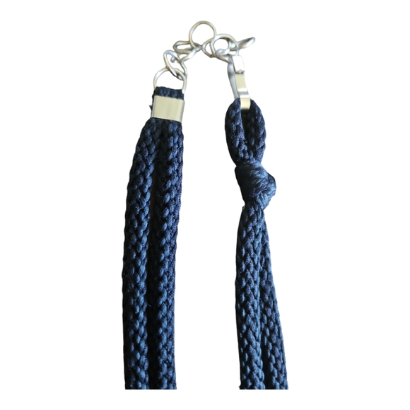 Vintage 80's Silver Tone Rope Statement Belt - Picture 3 of 4